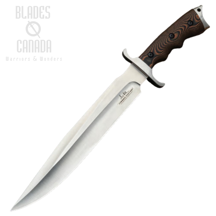 Gil Hibben Tundra Toothpick Fixed Blade Knife, Micarta Handle, Leather Sheath, GH5122